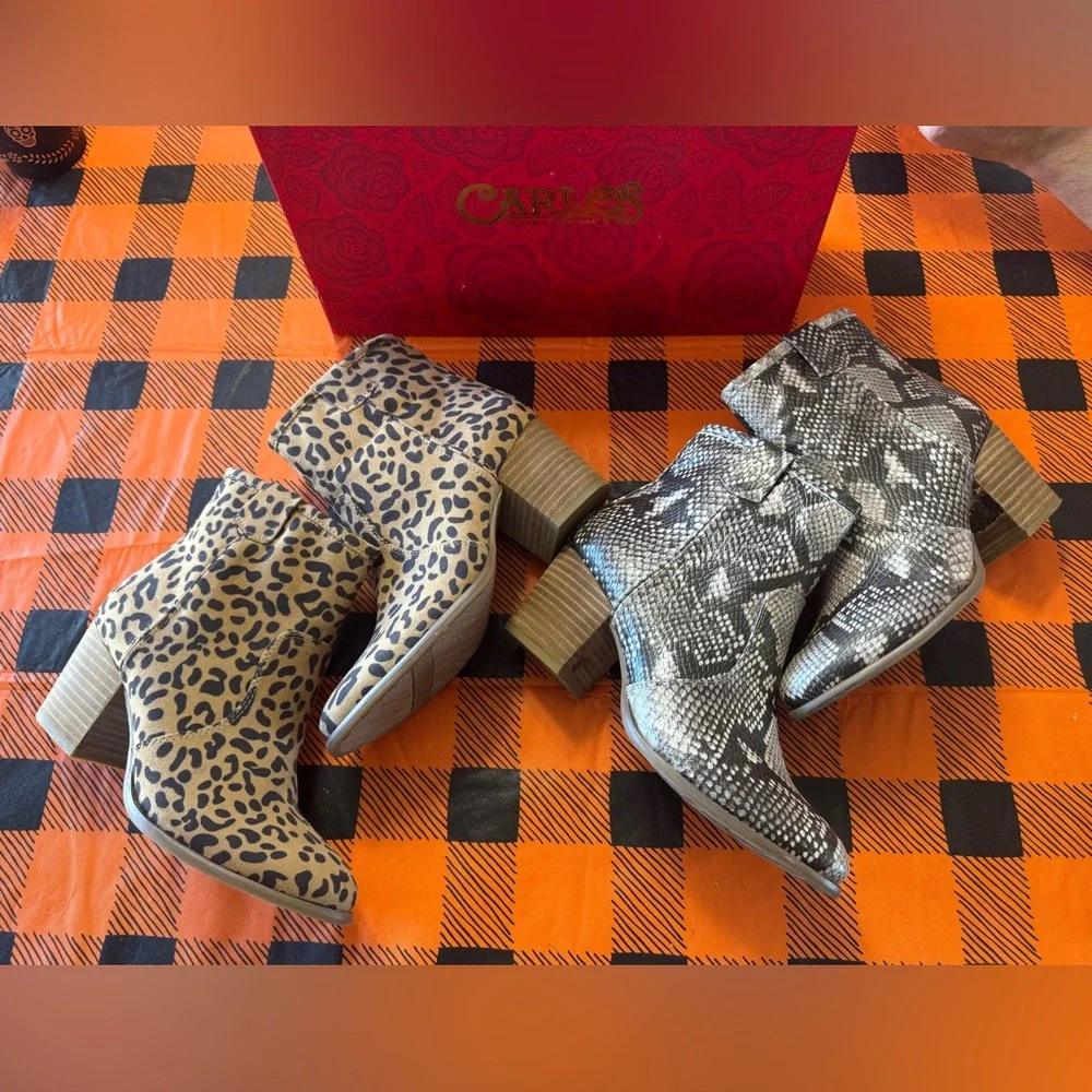 Carlos Santana Ankle Boots, size 6 and 6.5, one box